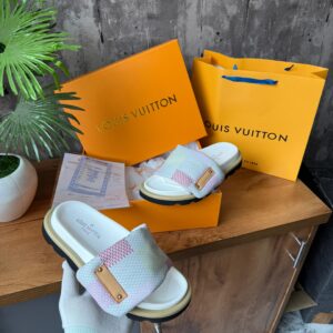 louis vuitton pink pool pillow comfort mules for women with original box and carry bag