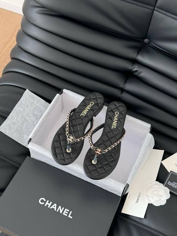 chanel black flat mule for her wid og box b2428 chanel black flat mule for her wid og box b2428