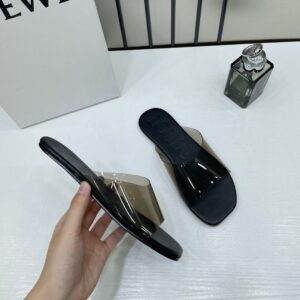 loewe clear strap black slide with og box & dust bag 2505