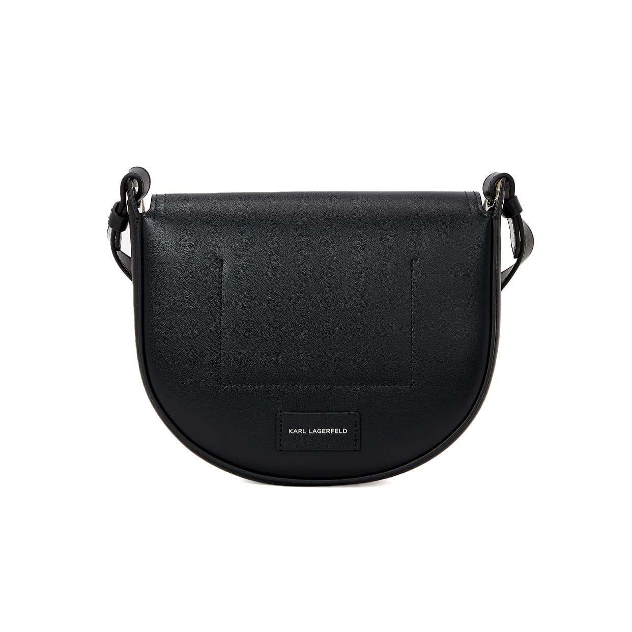 karl lagerfeld kcircle saddle perforated logo bag black with og box & dust bag karl lagerfeld kcircle saddle perforated logo bag black with og box & dust bag
