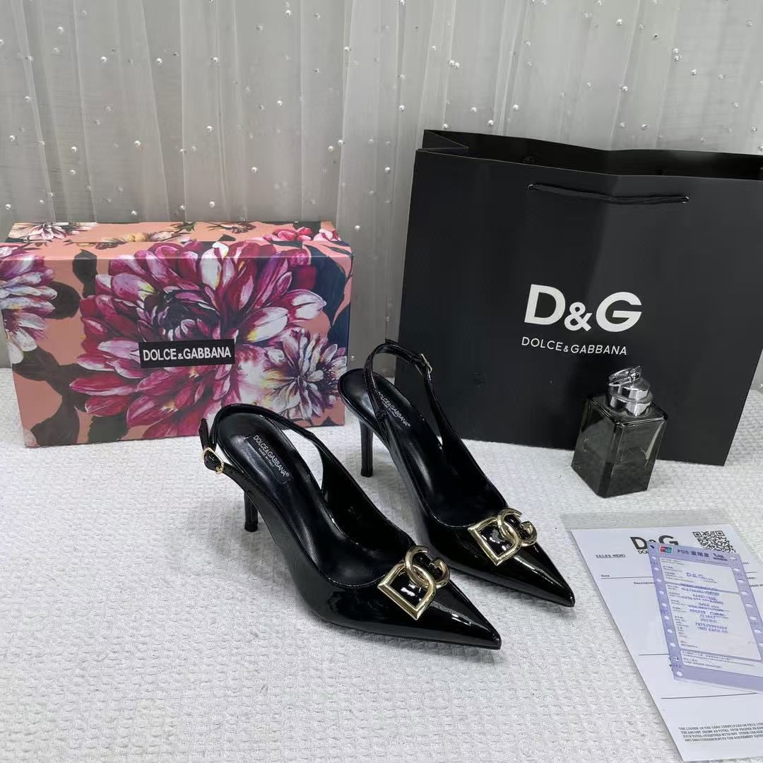 dolce & gabban dg polished calfskin slingback pumps black 933 dg dolce & gabban dg polished calfskin slingback pumps black 933 dg