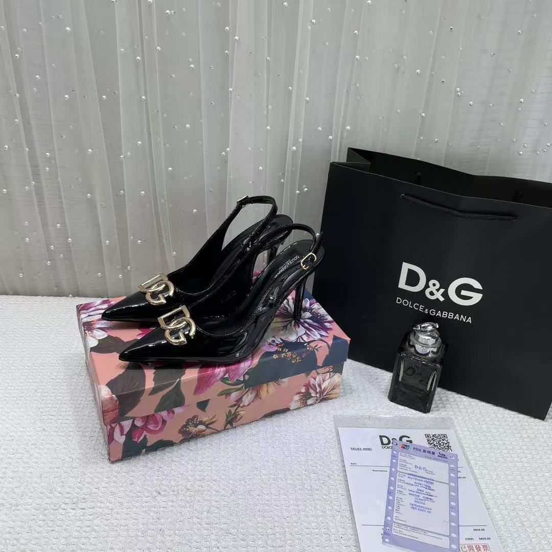 dolce & gabban dg polished calfskin slingback pumps black 933 dg dolce & gabban dg polished calfskin slingback pumps black 933 dg