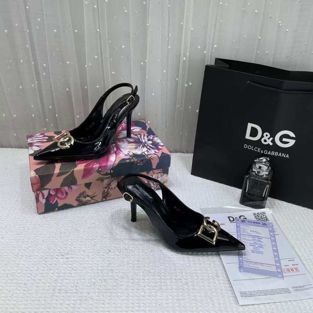 dolce & gabban dg polished calfskin slingback pumps black 933 dg dolce & gabban dg polished calfskin slingback pumps black 933 dg