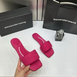 alexander wang flats with og box carry bag red 2025 6 pink