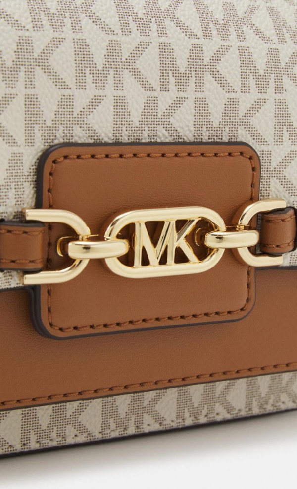 michael kors mk heather shoulder bag with og box & dust bag (100836 beige brown) michael kors mk heather shoulder bag with og box & dust bag (100836 beige brown)