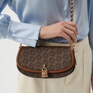 michael kors small mila cross body bag with og box & dust bag coffee brown 20236