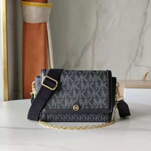 michael kors freya crossbody bag with dust cover & carry bag 23013 black