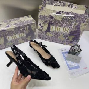 dior jadior slingback heels pumps black for her with original box and carry bag 1688 2 black
