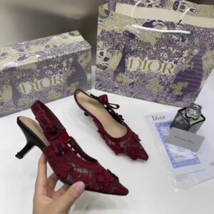 dior jadior slingback heels pumps red for her with original box and carry bag 1688 2 red