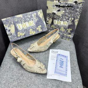 dior jadior slingback heels pumps beige cream for her with original box and carry bag 1688 2 beige cream