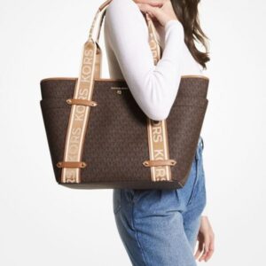 michael kors maeve top zip tote bag with dust bag (22314 coffe brown)