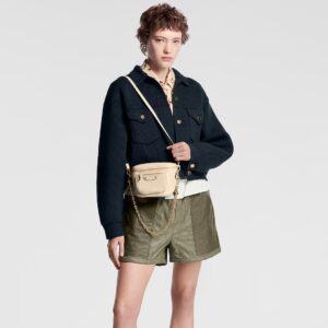 louis vuitton mini bumbag monogram empreinte embossed beige with og box & dust bag m82208