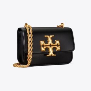  tory burch eleanor shoulder bag with og box(112 black)