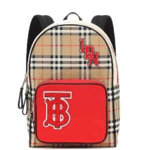 burberry nylon check tb logo rucksack unisex backpack rare plaid with dust bag b8890 black sale