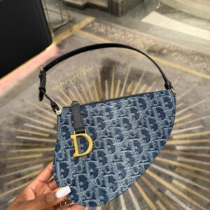 christian dior saddle rodeo denim with og box & dust bag (8110 denim) sale