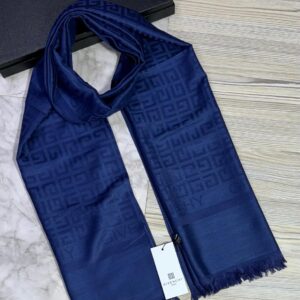 givenchy royal blue tonal 4g monogram signature design luxury pashmina scarf with box polythene