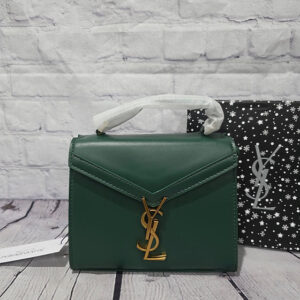 ysl saint laurent cassandra top handle bag with og box dust cover & carry bag 1823 green