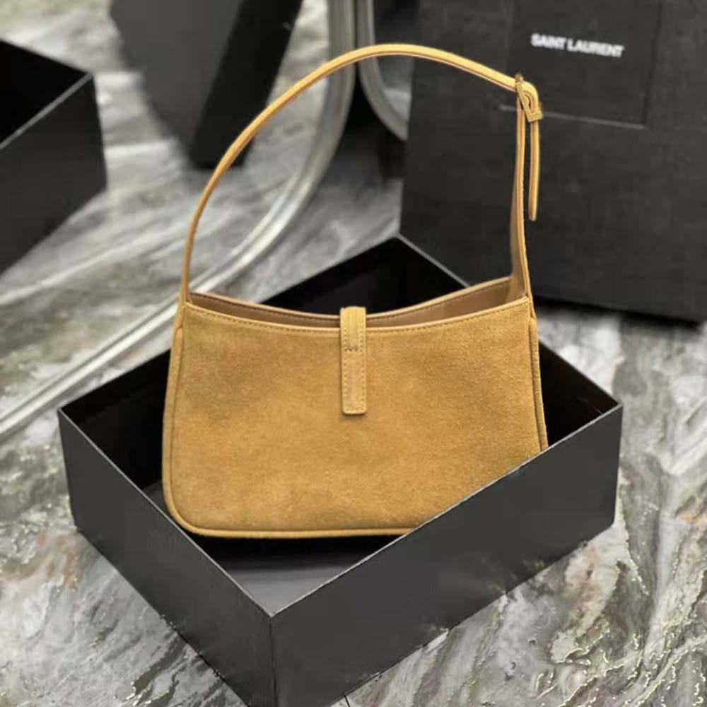 ysl saint laurent hobo khakhi gold leather shoulder bag with og box & dust bag 6030 velvel khakhi ysl saint laurent hobo khakhi gold leather shoulder bag with og box & dust bag 6030 velvel khakhi