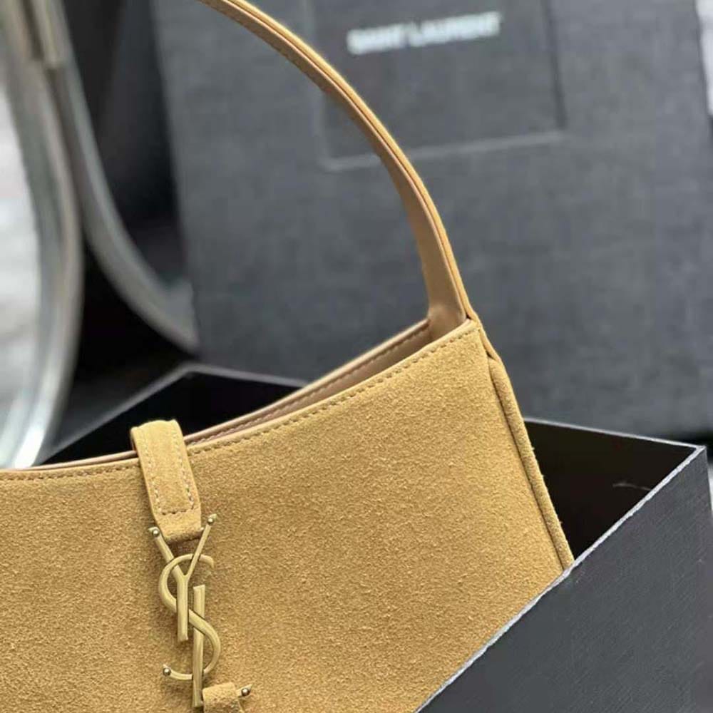ysl saint laurent hobo khakhi gold leather shoulder bag with og box & dust bag 6030 velvel khakhi ysl saint laurent hobo khakhi gold leather shoulder bag with og box & dust bag 6030 velvel khakhi