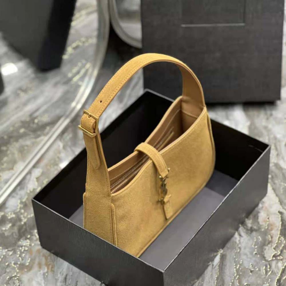 ysl saint laurent hobo khakhi gold leather shoulder bag with og box & dust bag 6030 velvel khakhi ysl saint laurent hobo khakhi gold leather shoulder bag with og box & dust bag 6030 velvel khakhi