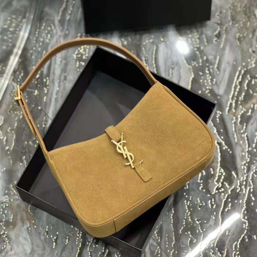 ysl saint laurent hobo khakhi gold leather shoulder bag with og box & dust bag 6030 velvel khakhi ysl saint laurent hobo khakhi gold leather shoulder bag with og box & dust bag 6030 velvel khakhi