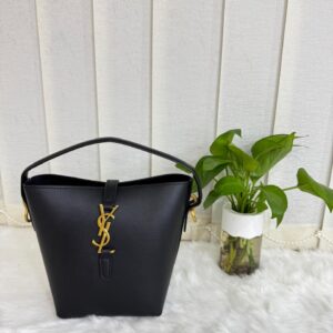 ysl saint laurent le 37 bucket bag black with og box dust cover & carry bag 8875 1 black
