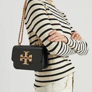 tory257 burch eleanor premium quality shoulder bag with og box & dust bag (black 257)