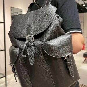 coach warner backpack signature canvas coated canvas leather with dust cover 909 black