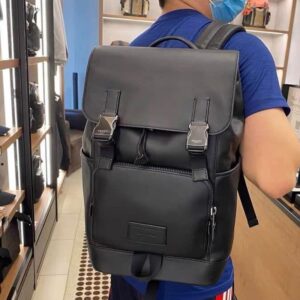 coach rivington backpack black spirit signature canvas unisex backpack with dust cover 058 black