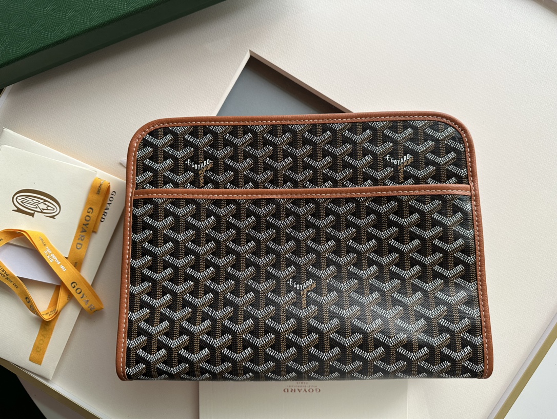 goyard jouvence pm toiletry bag brown with dust cover goyard jouvence pm toiletry bag brown with dust cover