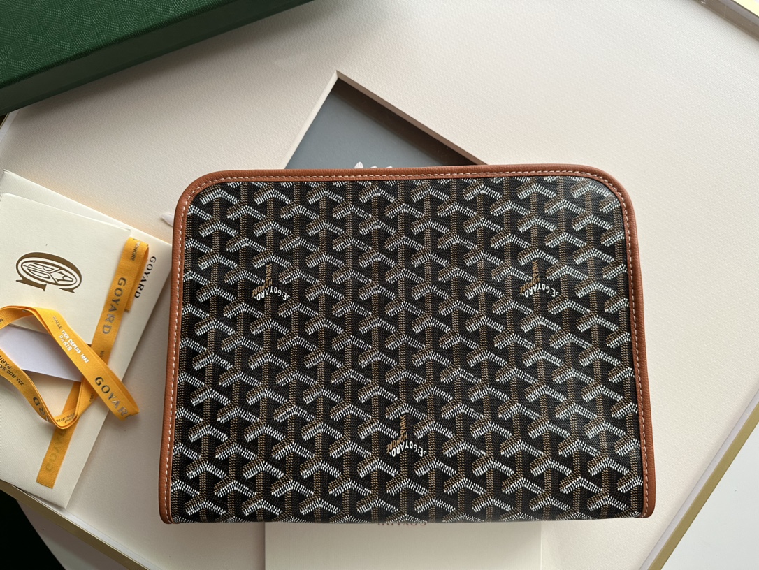 goyard jouvence pm toiletry bag brown with dust cover goyard jouvence pm toiletry bag brown with dust cover
