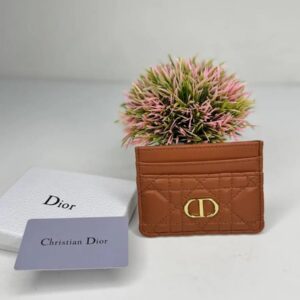 christian dior caro freesia card holder case wallet caramel with dust cover box a5130 caramel