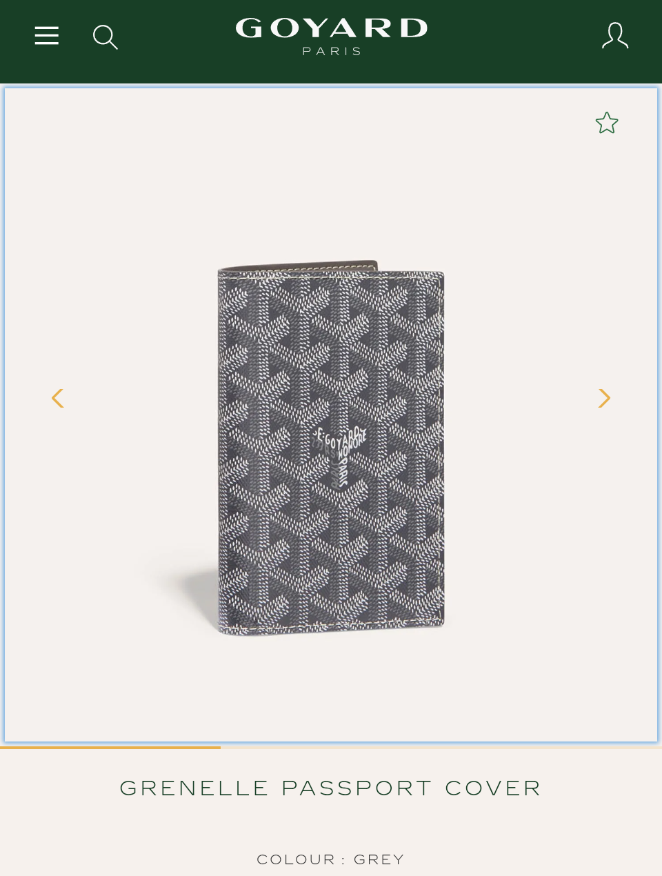 goyard grenelle passport holder cover with og box (grey) goyard grenelle passport holder cover with og box (grey)