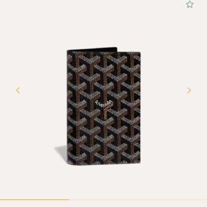 goyard grenelle passport holder cover with og box (black)