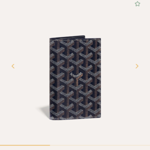 goyard grenelle passport holder cover with og box (deep blue)(white)(grey)