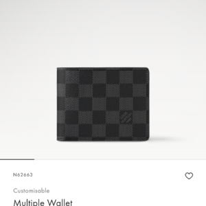 louis vuitton signature canvas billfold wallet with og box l black grid 60223