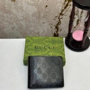 gucci gg black web premium wallet with og box 60223 black