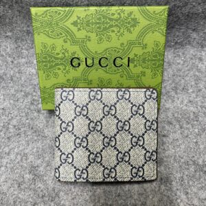 gucci big gg blue premium wallet with og box 60223 big blue