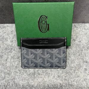 goyard saint sulpice card holder case wallet grey black with og box grey black