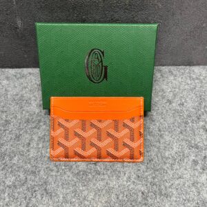 goyard saint sulpice card holder case wallet orange with og box dark orange