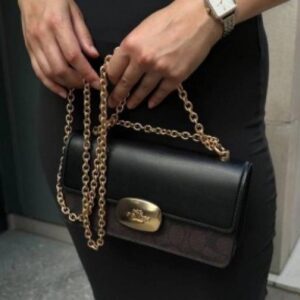  coach eliza flap crossbody bag with og double box