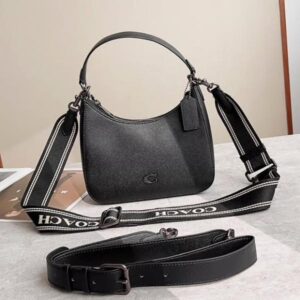  coach hobo crossbody bag with og box(black)