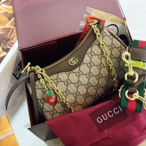 gucci ophidia gg shoulderbag with cherryzip doublebox red box packing