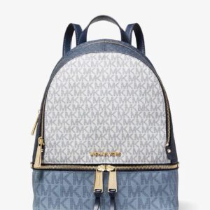  michael kors backpack with dust bag (0089 1white blue)