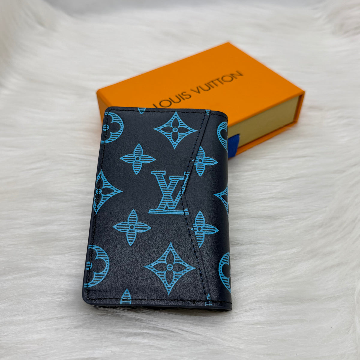 louis vuitton lv blue leather card case wallet m82322 blue embossed louis vuitton lv blue leather card case wallet m82322 blue embossed