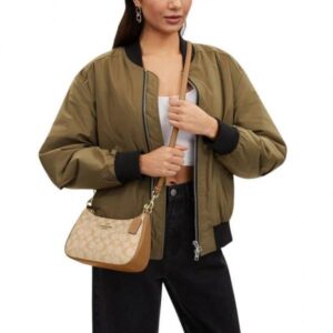 coach teri apricot caramel shoulder bag with og box dust cover apricot carmel ct