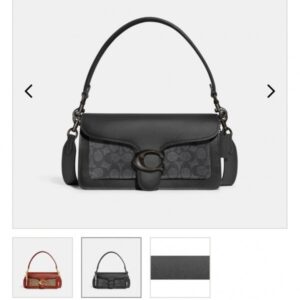 coach tabby 26 black parquet with og box & dust bag black parquet