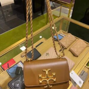 tory burch elannor premium shoulderbag with og box dust bag 112 brown