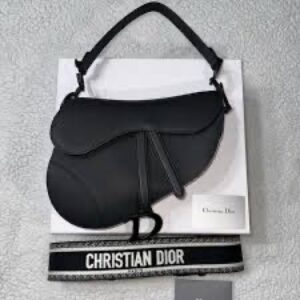  dior saddle all black with og box (1086a black)