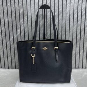 coach mollie tote signature bag premium quality with dust bag black 5500